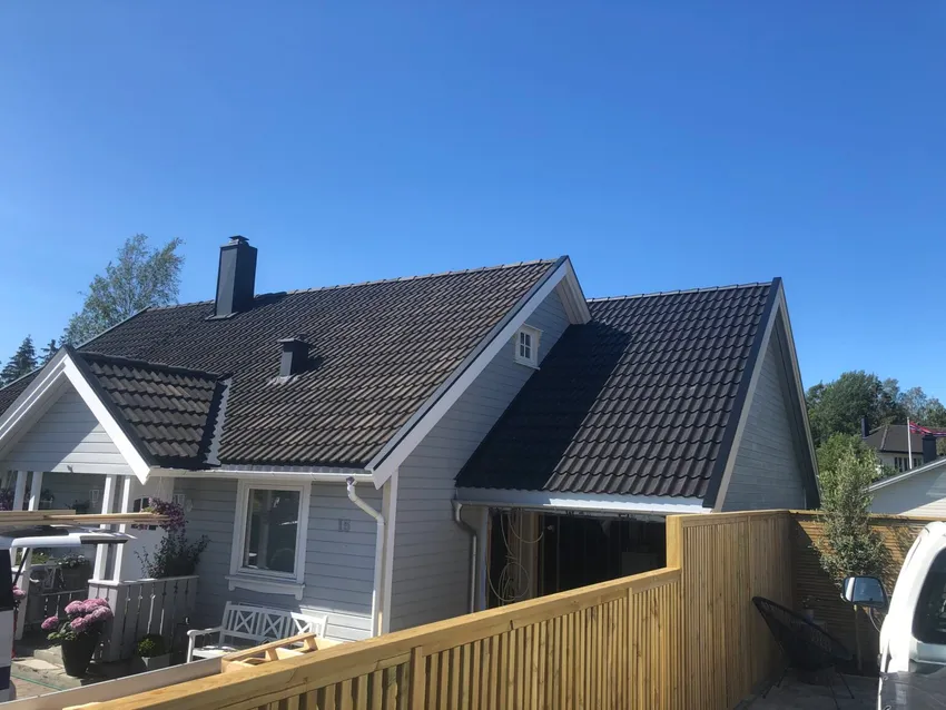 Takarbeid på en bolig, prosjektbilde fra Enbo