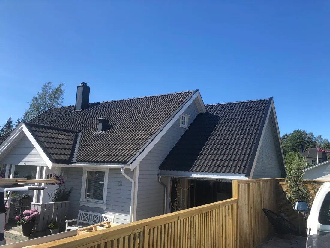 Takarbeid på en bolig, prosjektbilde fra Enbo
